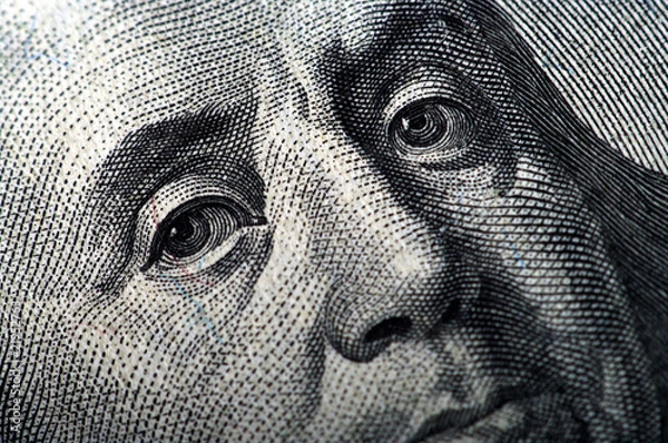 Obraz Hundred dollar bill - macro nb. 16