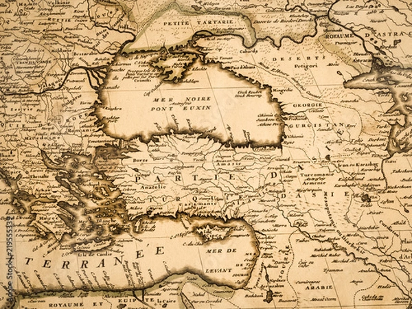 Fototapeta 古地図　トルコ　