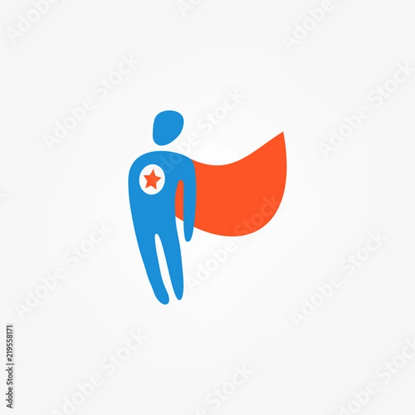 Fototapeta Superhero. Vector illustration