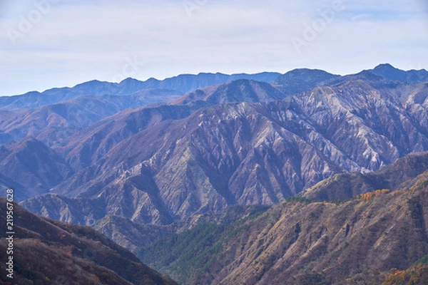 Fototapeta 栃木の半月山より遠景