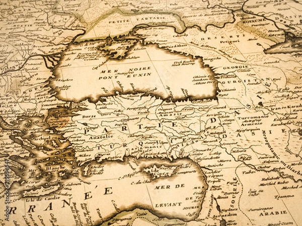 Fototapeta 古地図　トルコ　