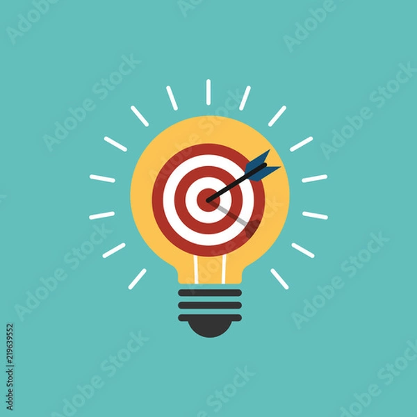 Fototapeta Define the goal. Idea target icon vector