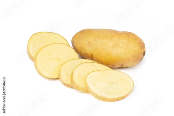 Obraz potato slice isolated on white background