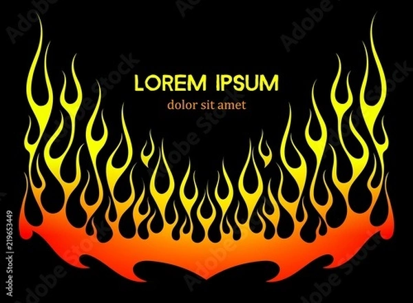 Obraz Fire flames vector background element