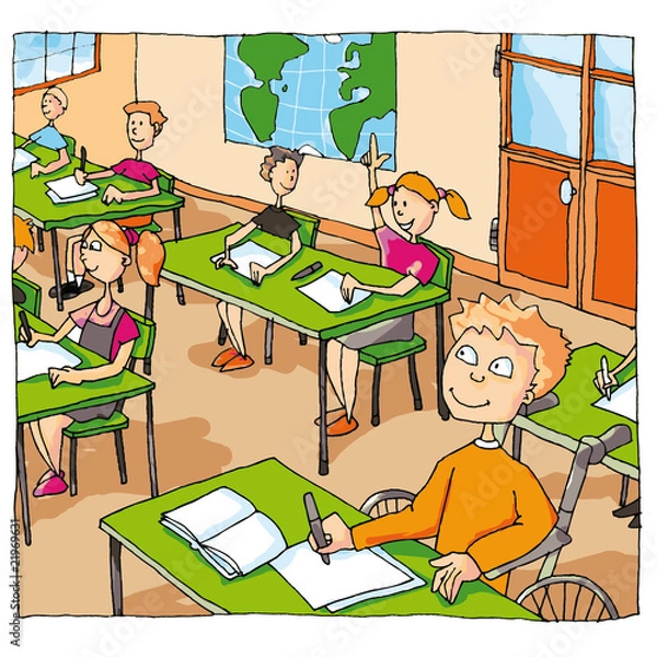 Obraz Différence à l'école