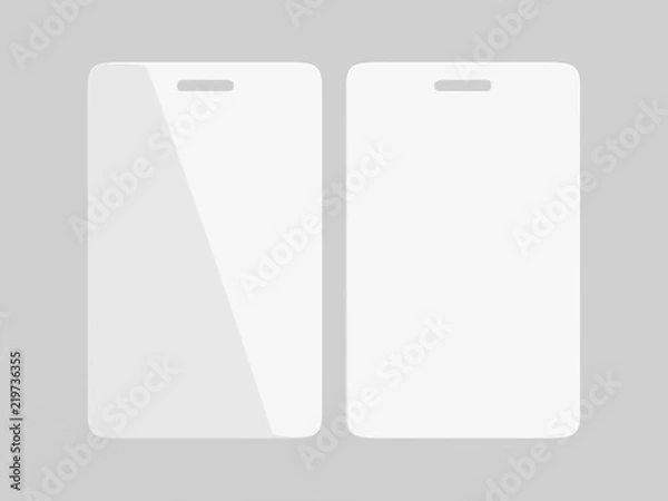 Fototapeta Blank Bag Tag, Event Passe and Name Badge for mock up design. 