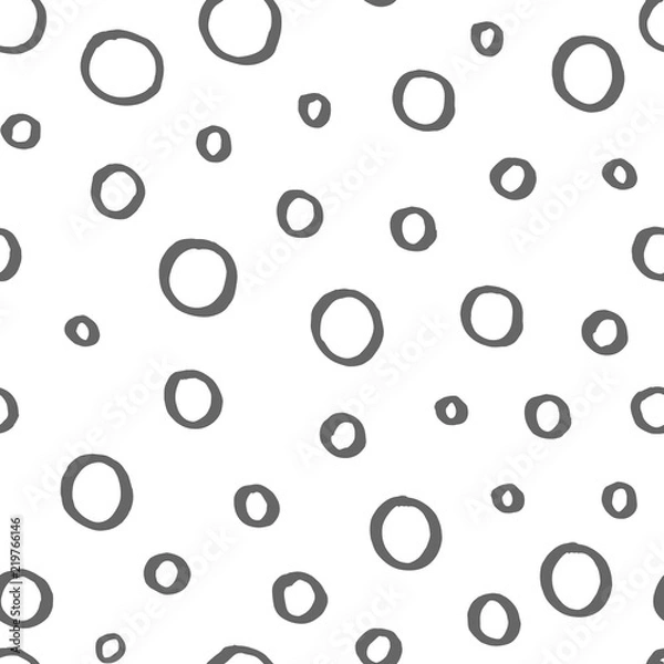 Obraz Seamless pattern with hand drawn circles. Vector illustration