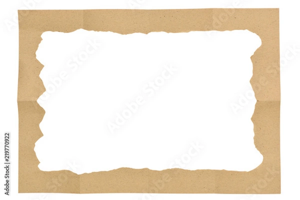 Obraz Ripped brown paper on the middle