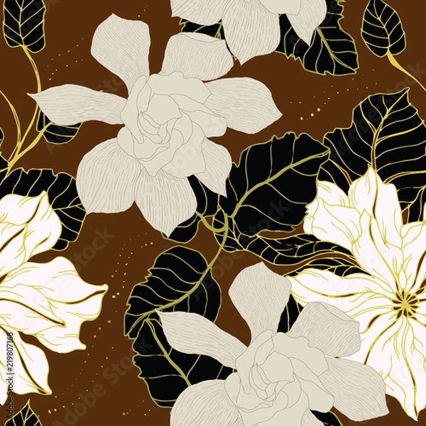 Obraz Abstract elegance pattern with floral background.