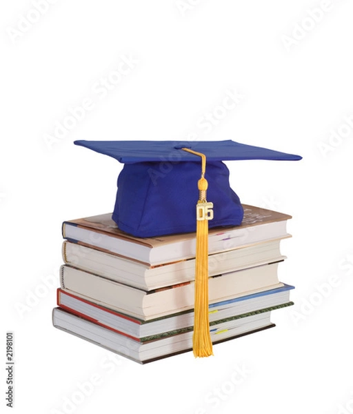 Obraz graduation cap on books