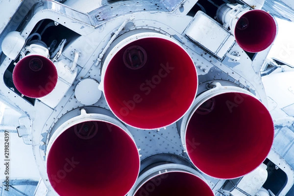 Fototapeta Rocket engines at the start
