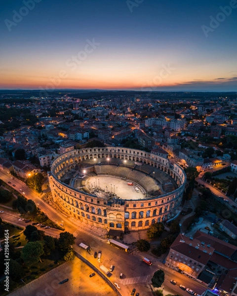 Fototapeta Aerial photo of Arena in Pula