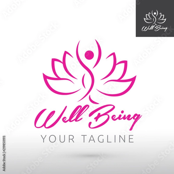 Fototapeta Ikona kolor sylwetka dobrze samopoczucie