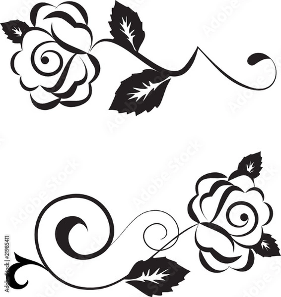 Fototapeta design elements with roses