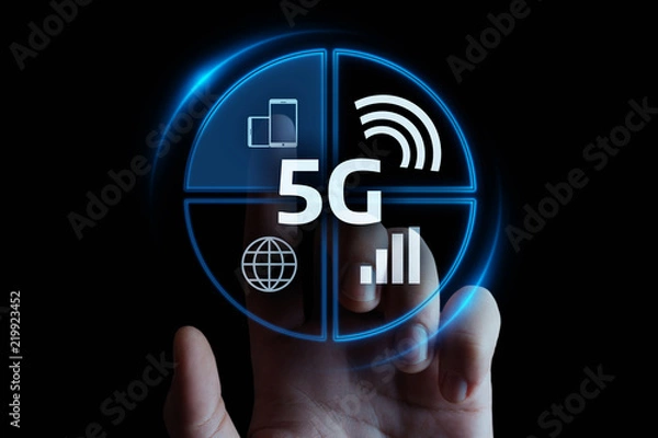 Fototapeta 5G Network Internet Mobile Wireless Business concept