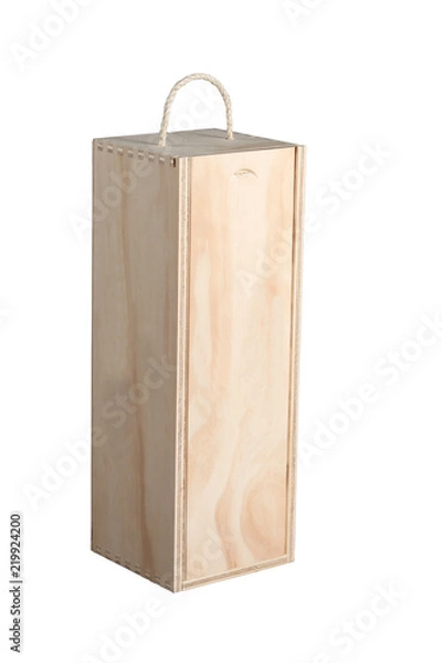 Obraz wood wine box isolated on white background with clipping path