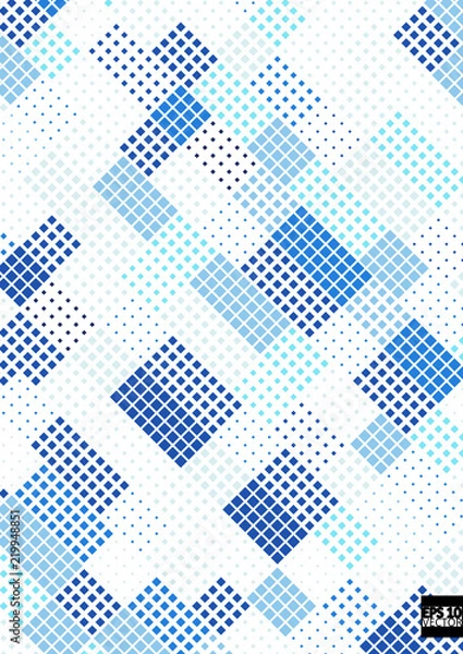 Fototapeta Abstract square pixel mosaic background. Eps10 Vector illustration