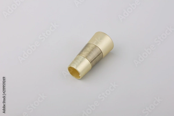 Fototapeta Tips for curtain poles on a white background. Ending for curtain eaves. Finials for curtain cornices.