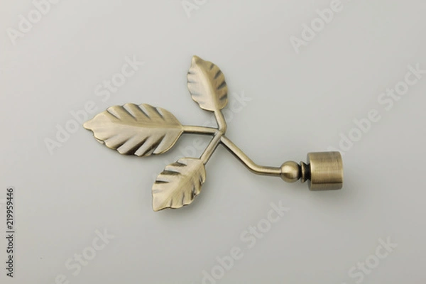 Fototapeta Tips for curtain poles on a white background. Ending for curtain eaves. Finials for curtain cornices.