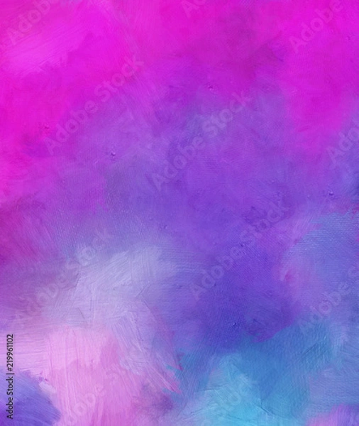 Fototapeta Dry brush painting on canvas. Print design pattern. Abstract art texture background. Close up strokes of paint. Simple template backdrop. Grunge textured stripes. Impressionism style. Stock. Artwork.