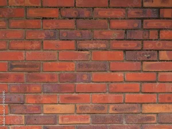 Obraz red blicks wall background