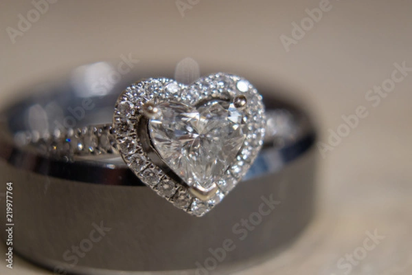 Fototapeta Wedding ring macro close up