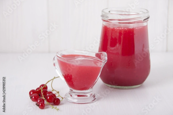 Obraz Berry sauce made from red currants