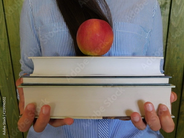 Obraz apple, book, education, school