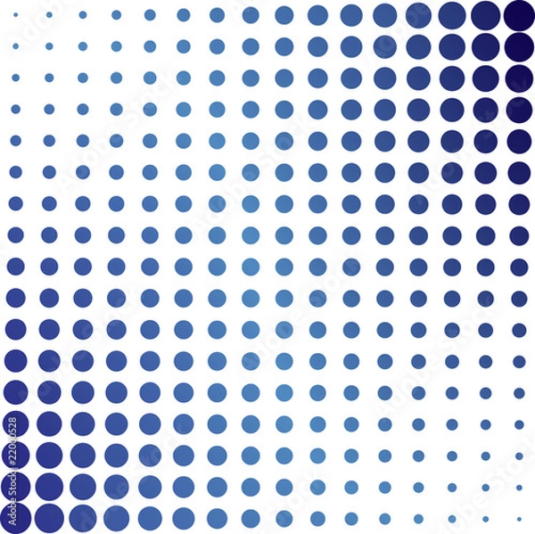 Fototapeta Blue Halftone Dots
