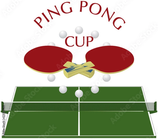 Obraz ping pong - logo