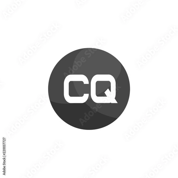 Fototapeta Initial Letter CQ Logo Template Design