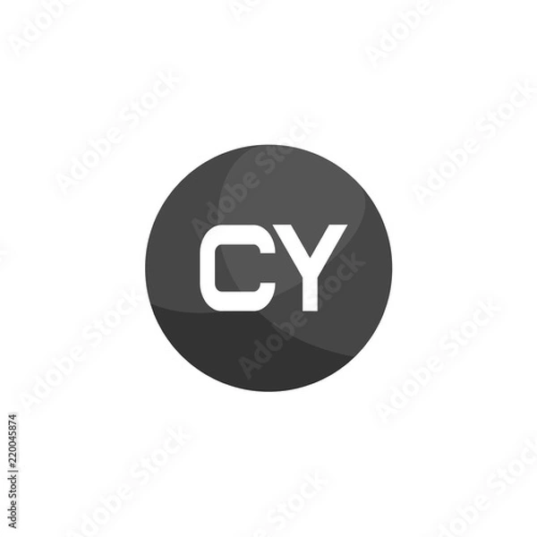 Obraz Initial Letter CY Logo Template Design