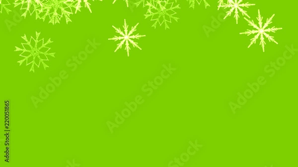 Obraz Abstract background with a variety of colorful snowflakes. Big and small.