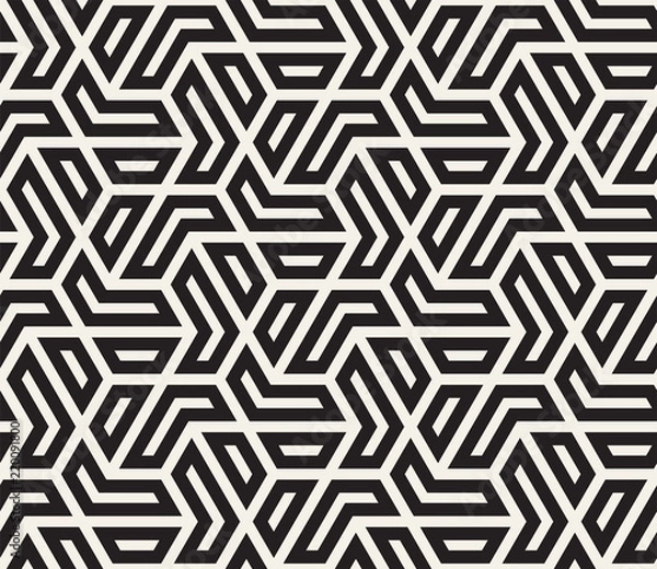 Fototapeta Vector seamless pattern. Modern stylish abstract texture. Repeating geometric tiles