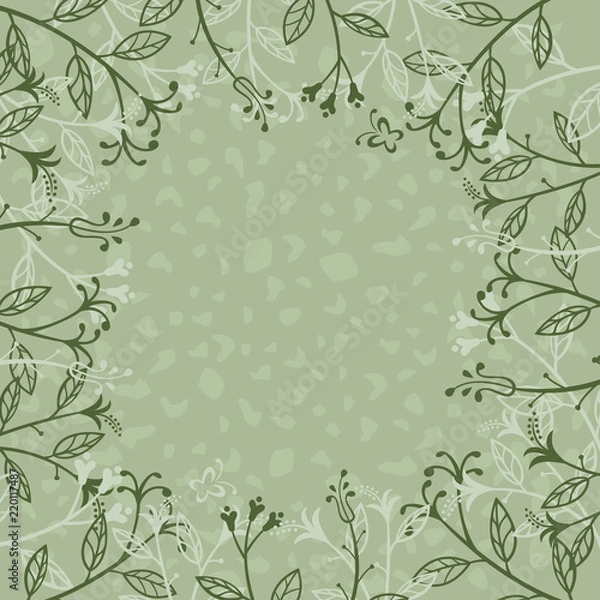 Fototapeta Invitation Design with a floral frame