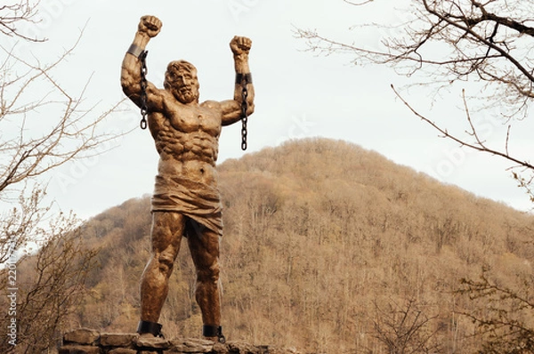 Obraz Prometheus. Gold tone.