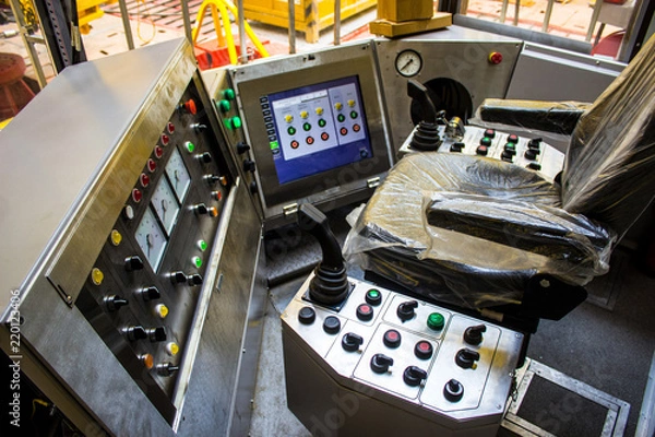 Obraz remote control cabin driller's chair and instruments