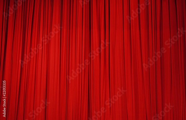 Obraz Large red stage curtain
