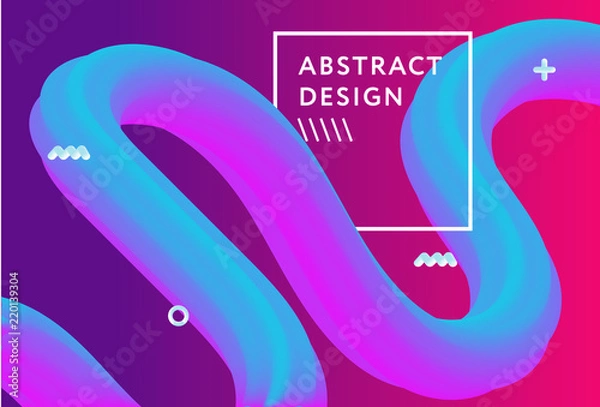 Fototapeta Abstract Creative design 3d flow shape Liquid Vector