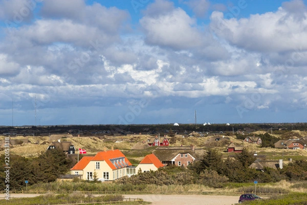 Fototapeta Sandy beach of Southern Jutland, near Esbjerg, Denmark