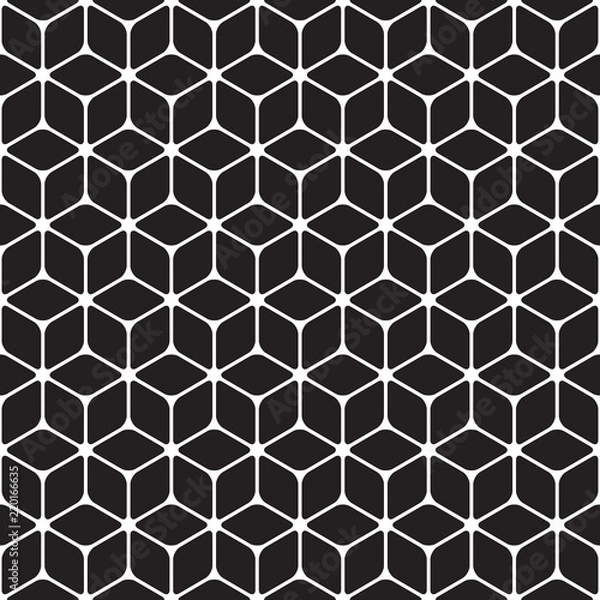 Fototapeta Seamless rounded 3d cube pattern texture background