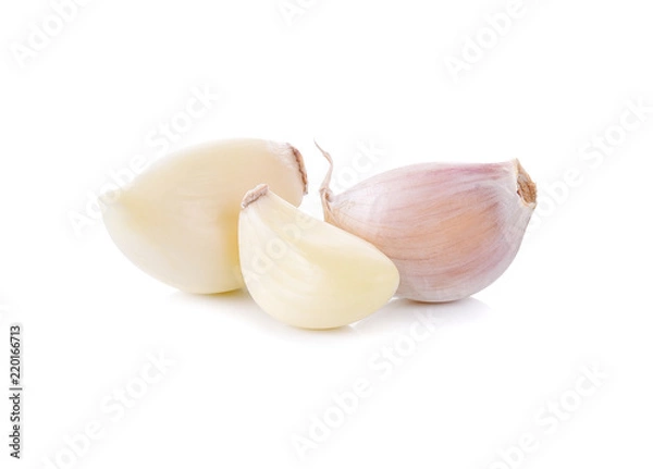Obraz garlic on white isolate background