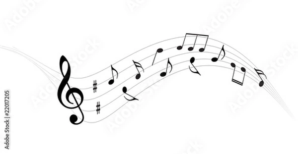 Obraz music notes background