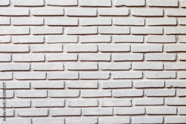 Fototapeta Old white brick wall texture