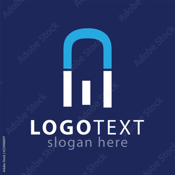 Obraz NW Initial letter LED logo vector