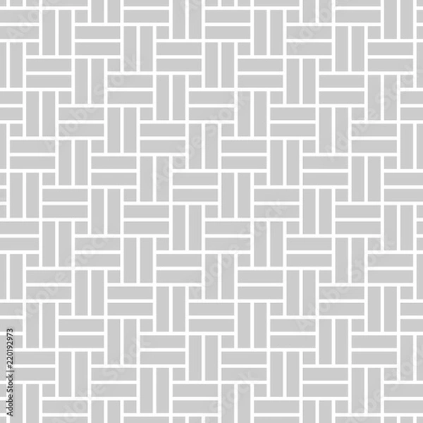Fototapeta Abstract monochrome seamless pattern in asian style with perpendicular rectangles