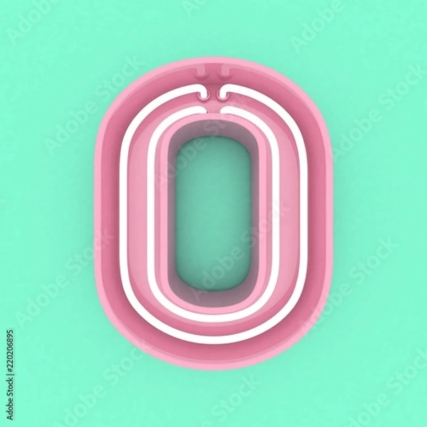 Fototapeta pink neon sign text 3d render