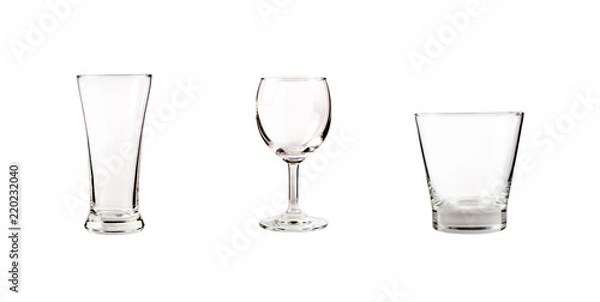 Obraz multi shape  glass isolation on white background