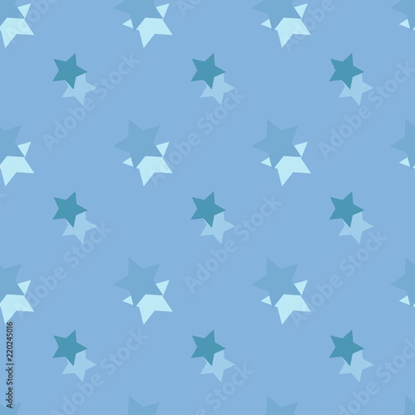 Fototapeta Seamless background pattern with colored diverse stars.