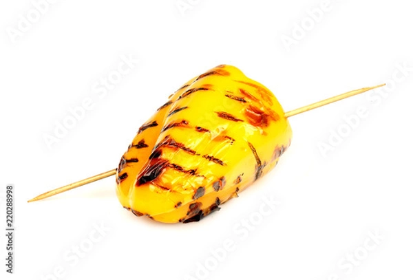 Fototapeta peppers grilled on skewers